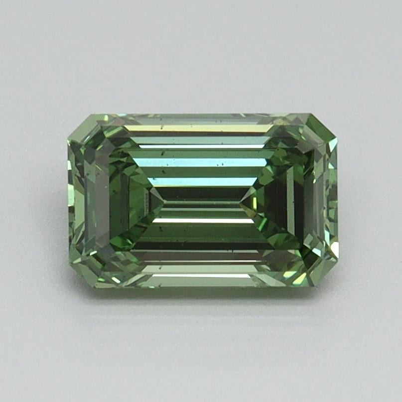 1.00 Ct. Fancy Vivid Pacific Green Emerald Lab Grown Diamond