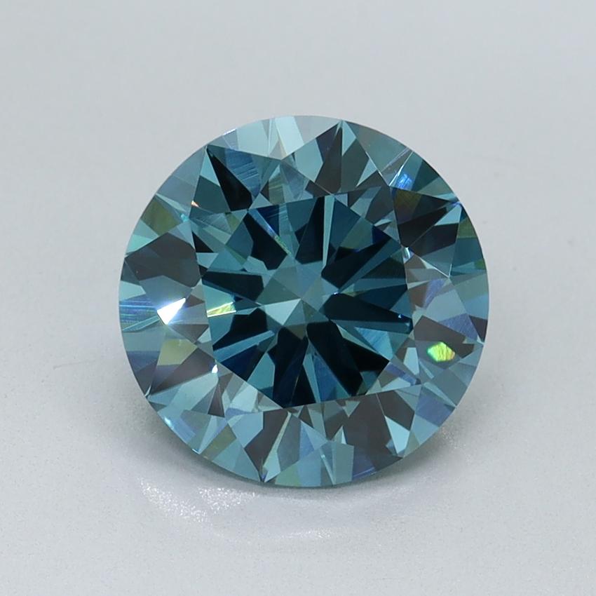 2.09 Ct. Fancy Vivid Blue Round Lab Grown Diamond