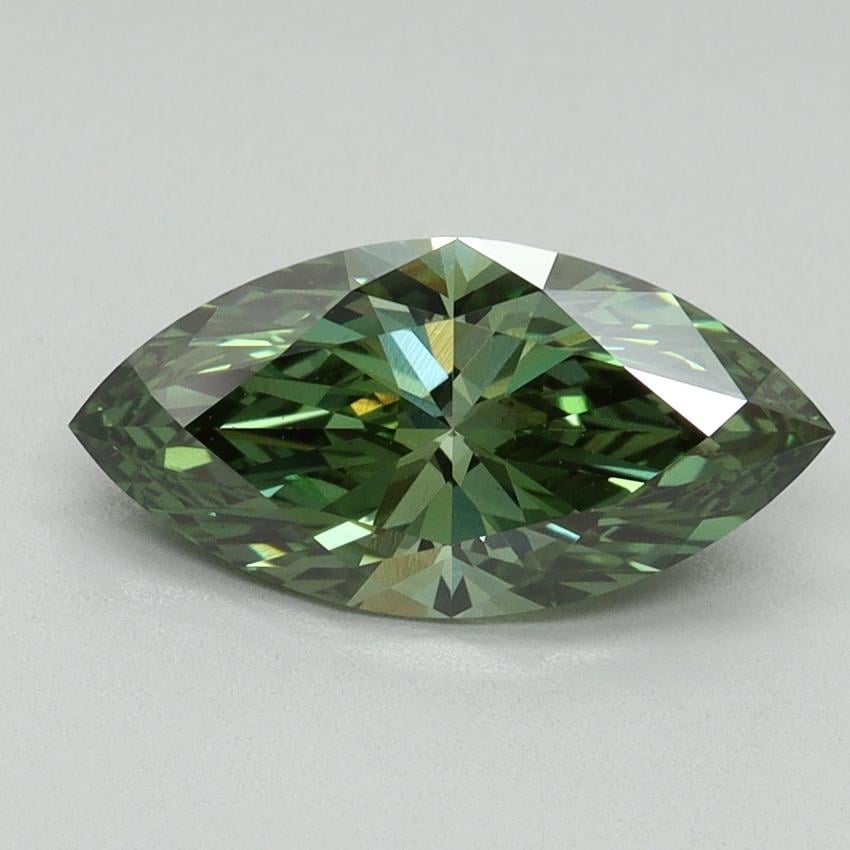 1.61 Ct. Fancy Vivid Green Marquise Lab Grown Diamond