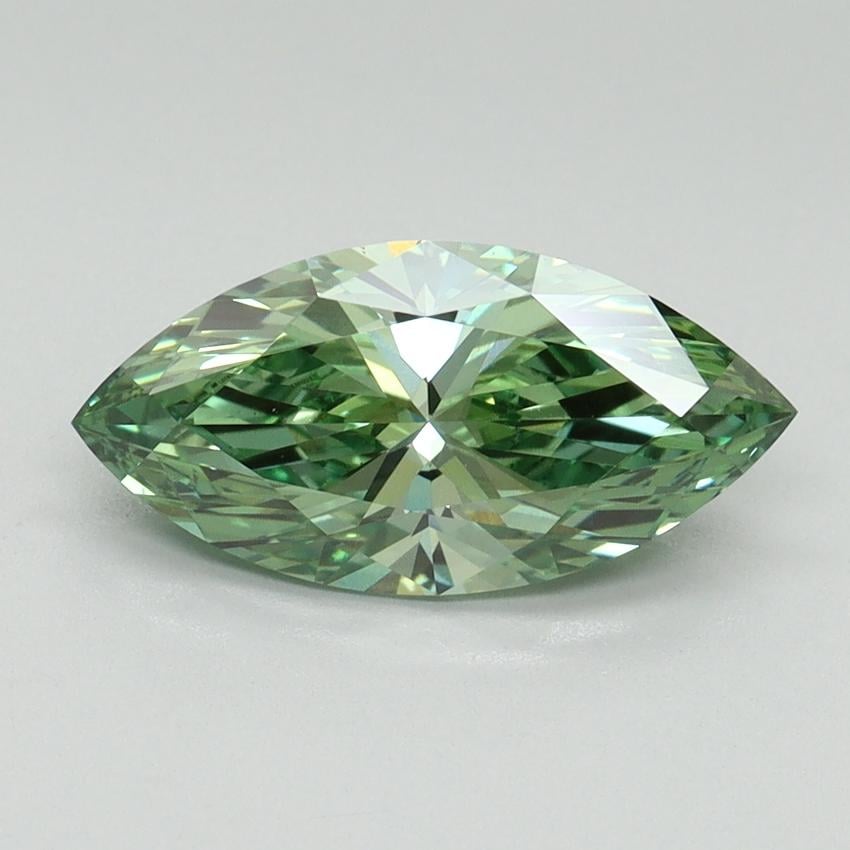 1.64 Ct. Fancy Vivid Green Marquise Lab Grown Diamond