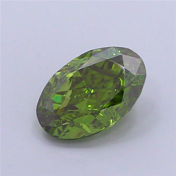 1.52 Ct. Fancy Vivid  Green Oval Lab Grown Diamond