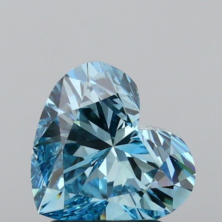 2.16 Ct. Fancy Vivid  Blue Heart Lab Grown Diamond