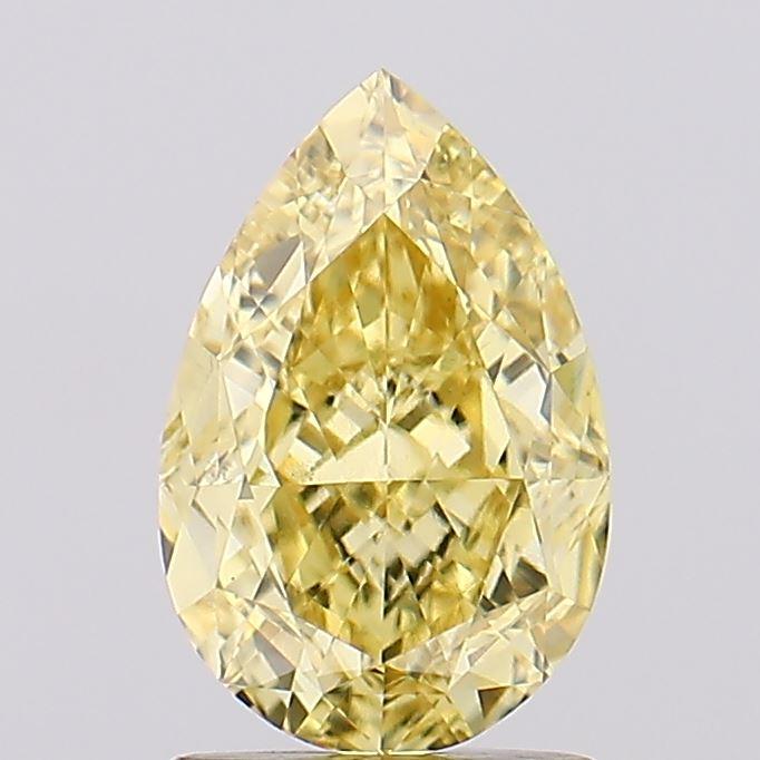 1.59 Ct. Fancy Intense  Yellow Pear Lab Grown Diamond