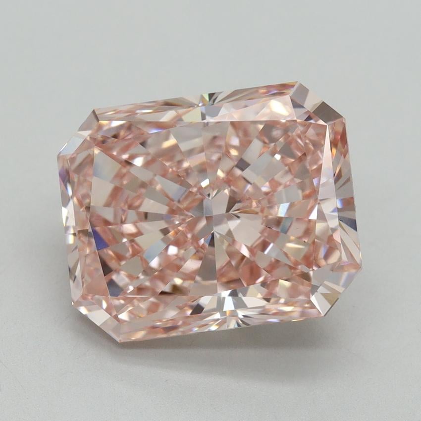8.03 Ct. Fancy Intense Pink Radiant Lab Grown Diamond