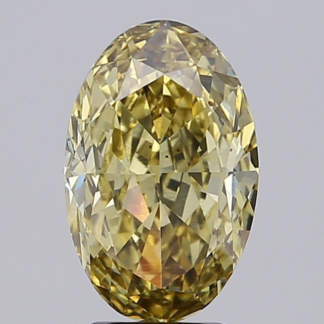 4.00 Ct. Fancy Intense Yellow Oval Lab Grown Diamond