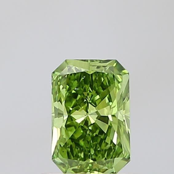 0.79 Ct. Fancy Vivid Green Radiant Lab Grown Diamond