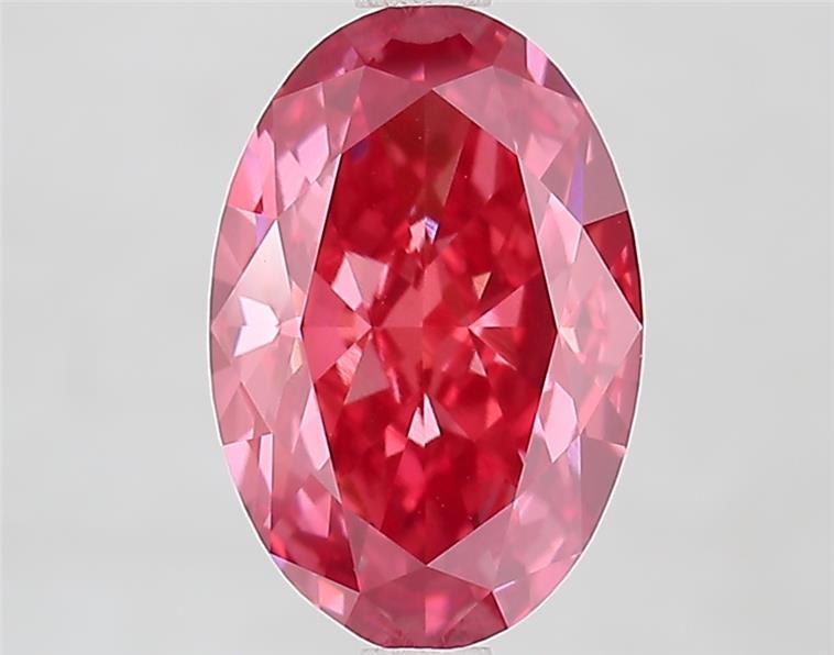 2.96 Ct. Fancy Vivid  Pink Oval Lab Grown Diamond