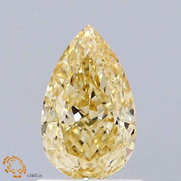 1.08 Ct. Fancy Intense Yellow Pear Lab Grown Diamond