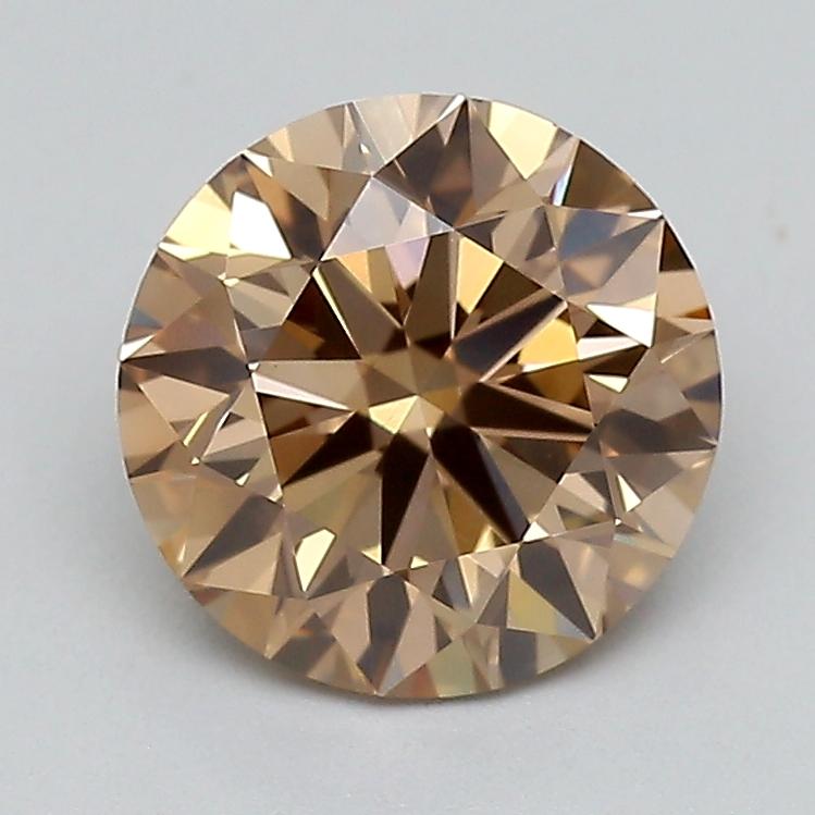 1.52 Ct. Light  Brown Round Lab Grown Diamond