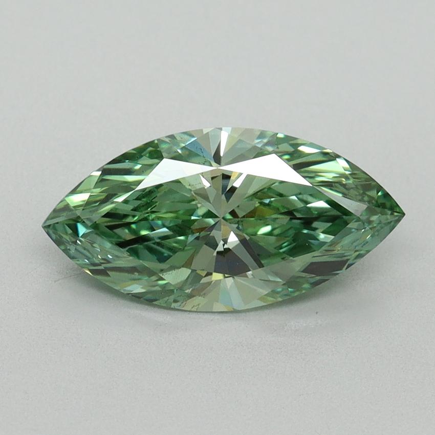 1.57 Ct. Fancy Vivid Pacific Green Marquise Lab Grown Diamond
