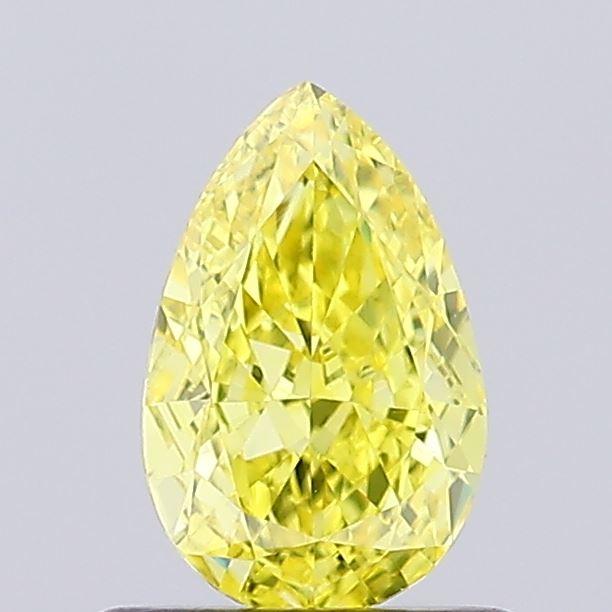 0.71 Ct. Fancy Vivid Yellow Pear Lab Grown Diamond
