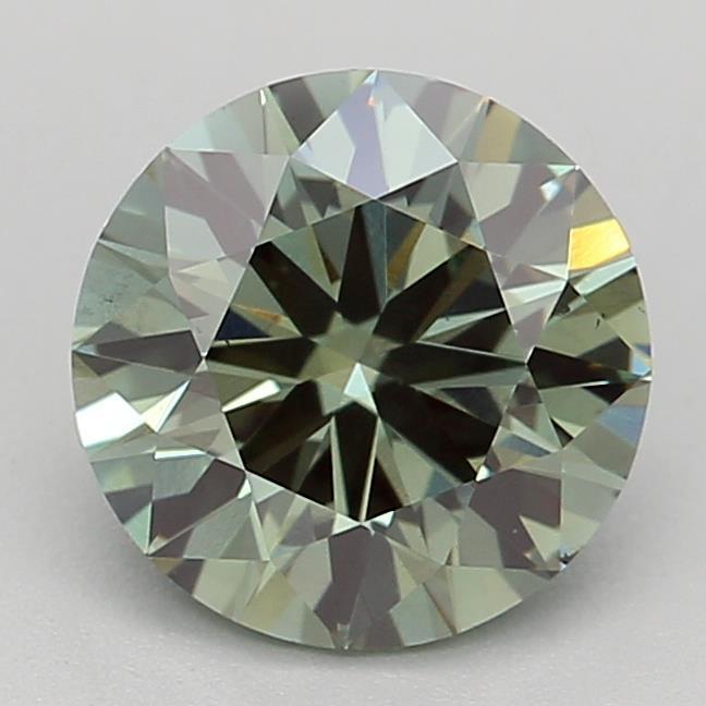 0.96 Ct. Fancy Intense Green Round Lab Grown Diamond