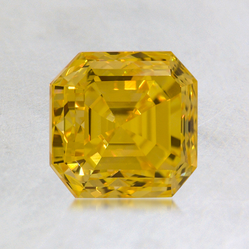 1.34 ct. Lab Grown Fancy Vivid Yellow Asscher Diamond