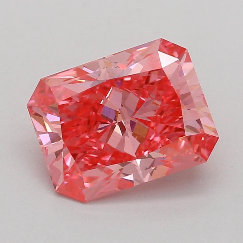 1.09 Ct. Fancy Vivid Pink Radiant Lab Grown Diamond