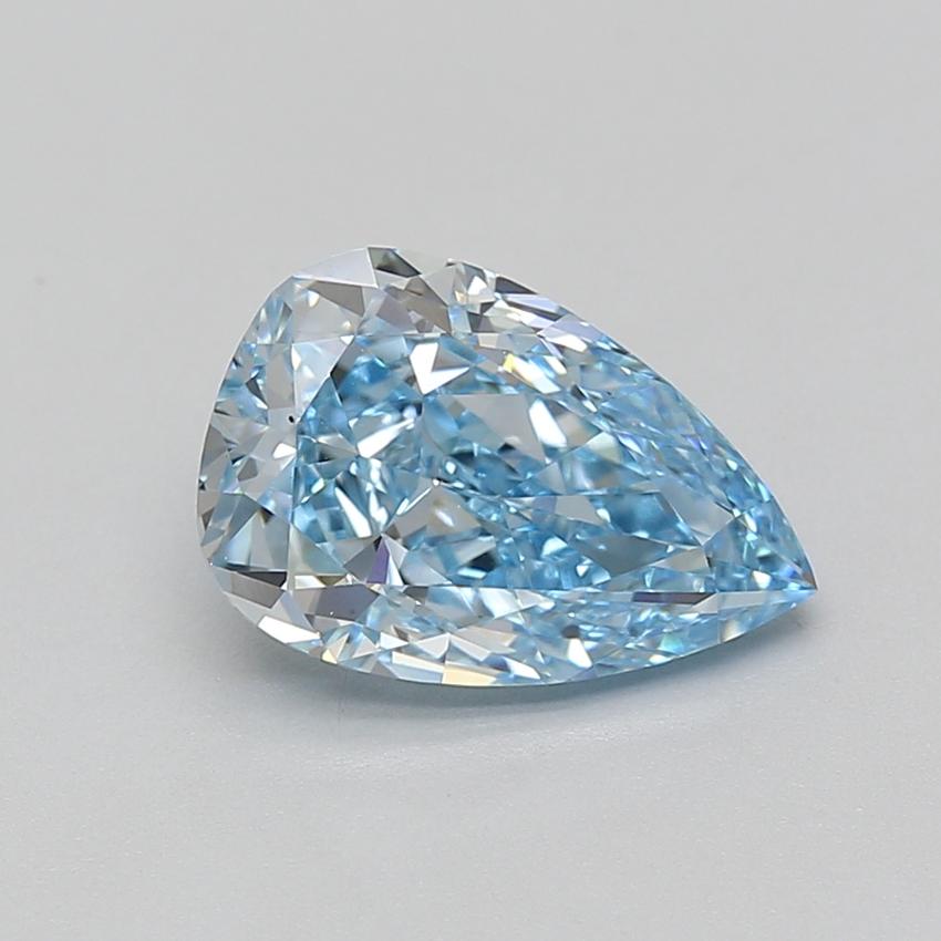 3.07 Ct. Fancy Vivid Blue Pear Lab Grown Diamond
