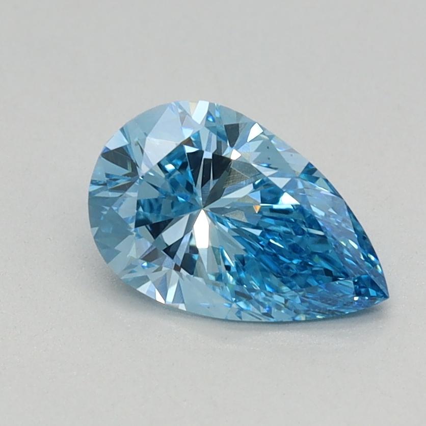 0.64 Ct. Fancy Vivid Blue Pear Lab Grown Diamond