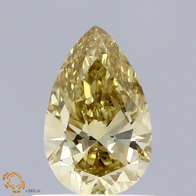 0.51 Ct. Fancy Intense Yellow Pear Lab Grown Diamond