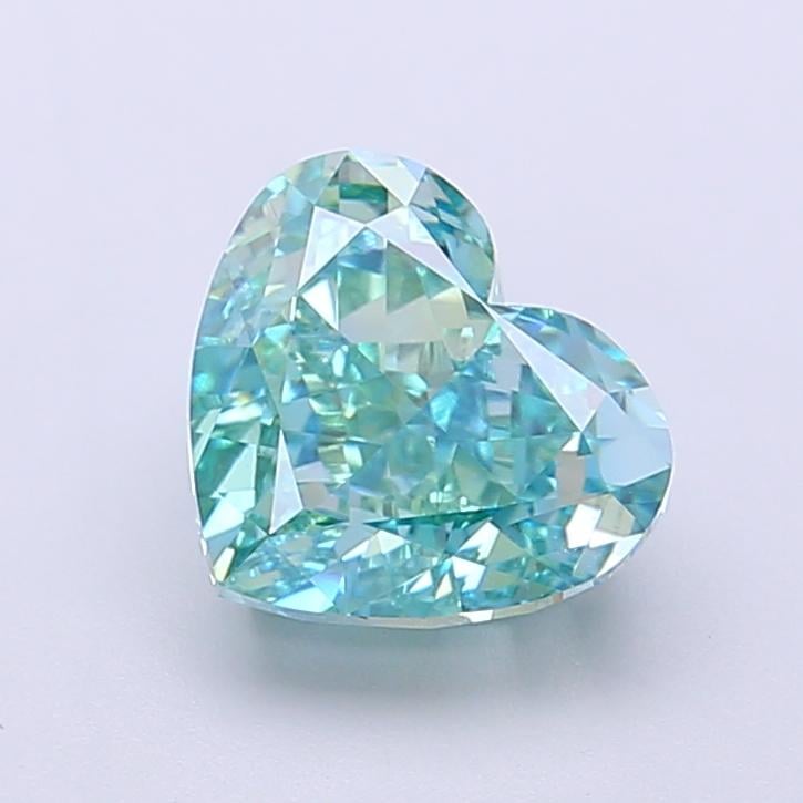 2.11 Ct. Fancy Vivid Green Heart Lab Grown Diamond