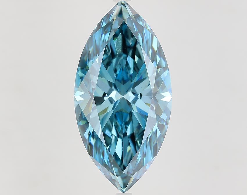 10.31 Ct. Fancy Vivid Blue Marquise Lab Grown Diamond