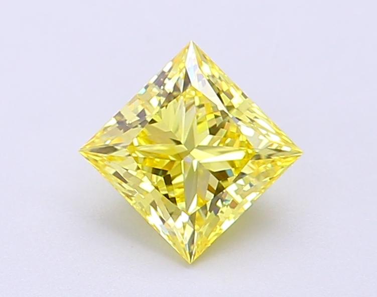 1.03 Ct. Fancy Vivid Yellow Princess Lab Grown Diamond