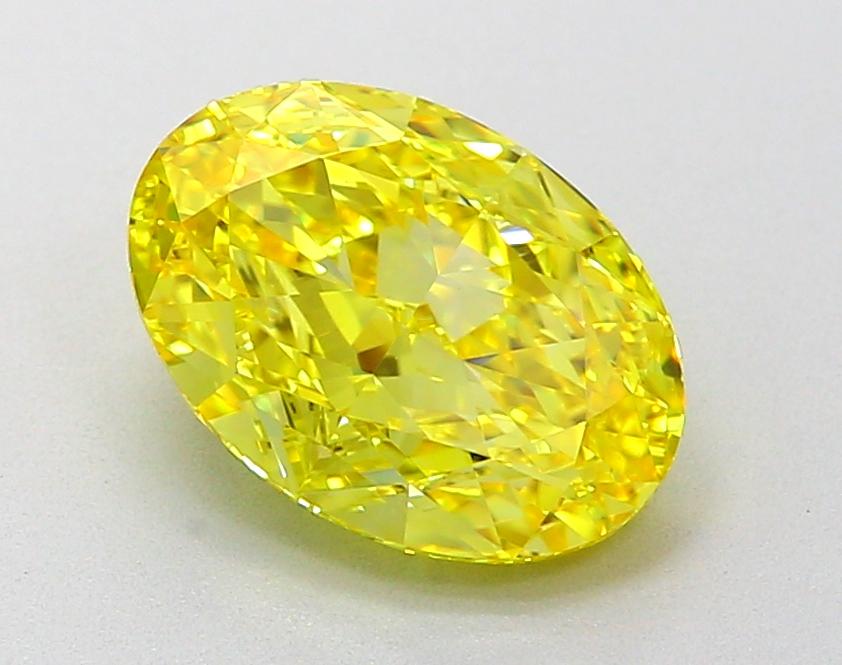 2.08 Ct. Fancy Vivid Yellow Oval Lab Grown Diamond