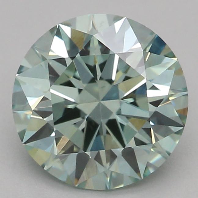 1.04 Ct. Fancy Vivid Green Round Lab Grown Diamond