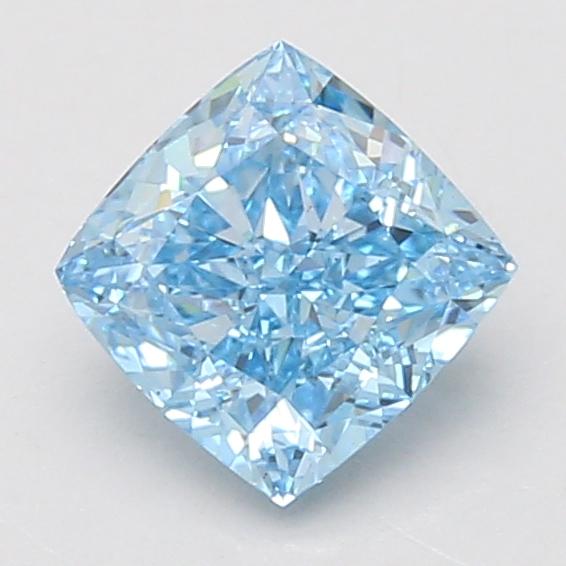 1.56 Ct. Fancy Vivid Blue Cushion Lab Grown Diamond