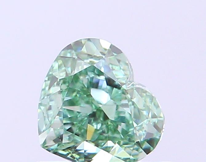 0.50 Ct. Fancy Vivid Green Heart Lab Grown Diamond