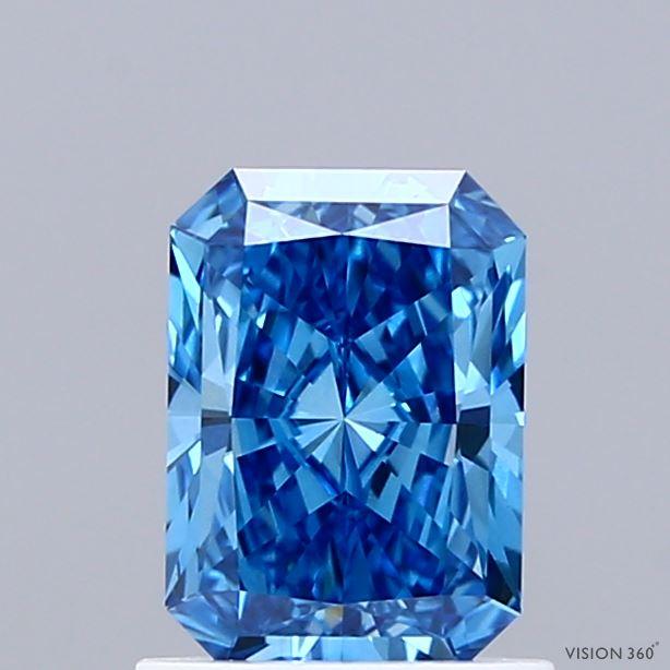 1.00 Ct. Fancy Vivid Blue Radiant Lab Grown Diamond