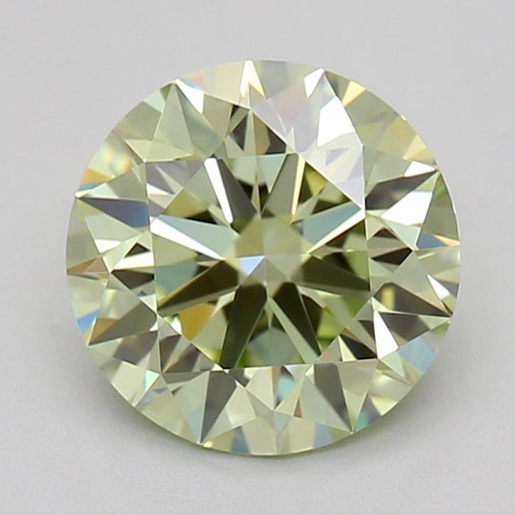 1.07 Ct. Fancy Intense  Green Round Lab Grown Diamond