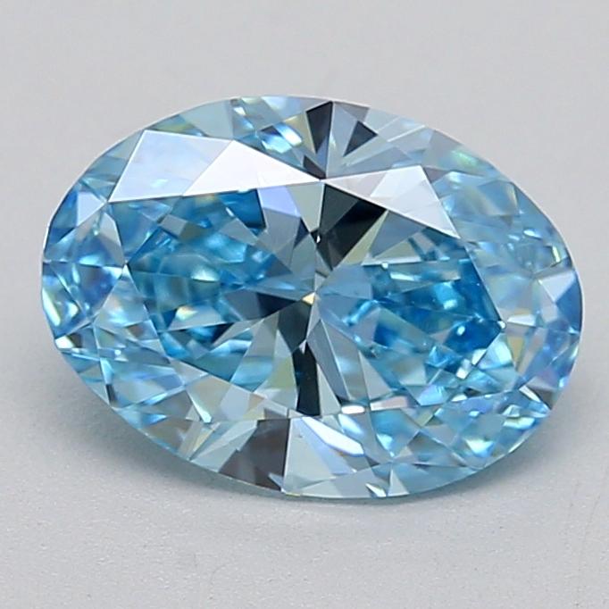 1.50 Ct. Fancy Vivid  Blue Oval Lab Grown Diamond