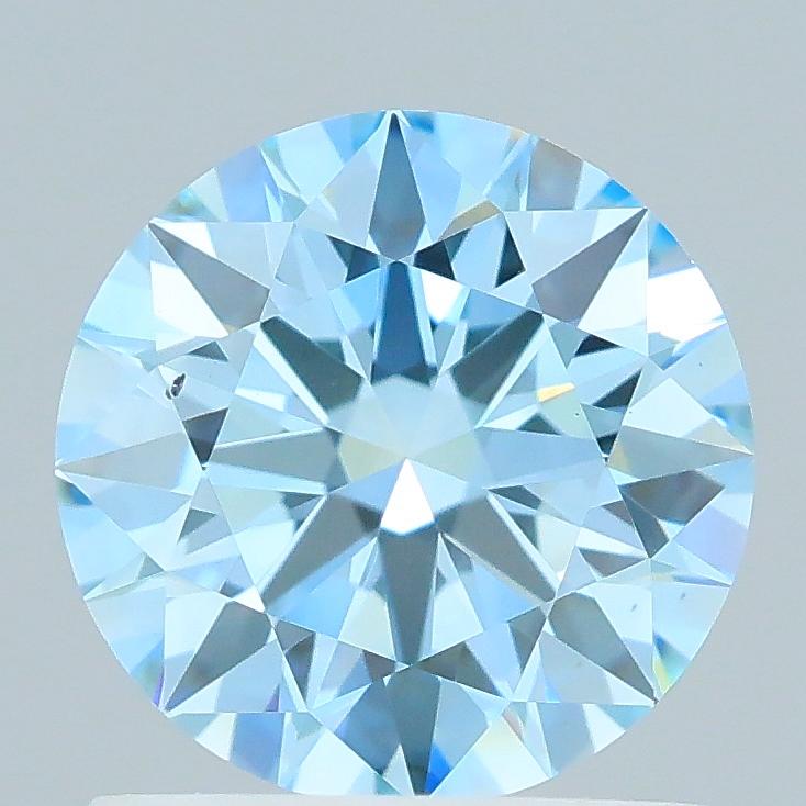 1.07 Ct. Fancy Vivid Blue Round Lab Grown Diamond
