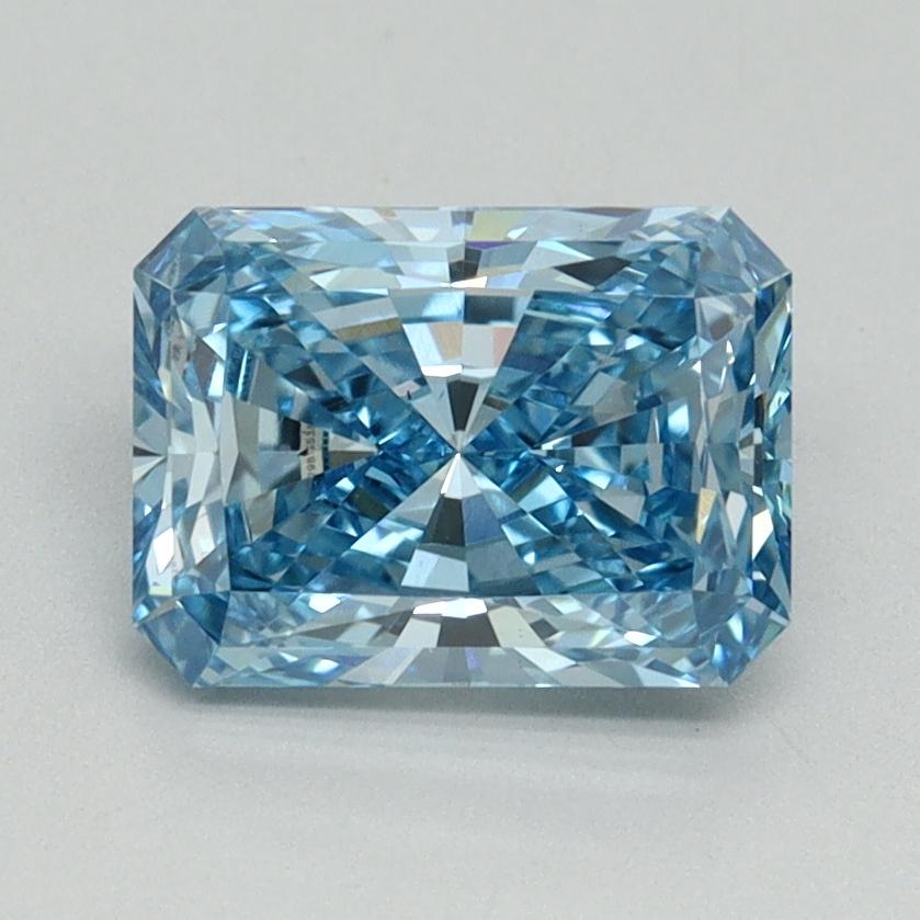 1.45 Ct. Fancy Vivid Blue Radiant Lab Grown Diamond