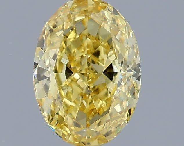 1.01 Ct. Fancy Vivid Yellow Oval Lab Grown Diamond
