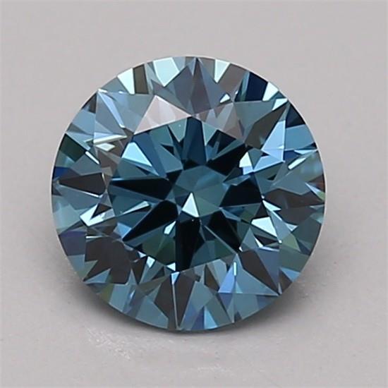 0.94 Ct. Fancy Vivid Blue Round Lab Grown Diamond