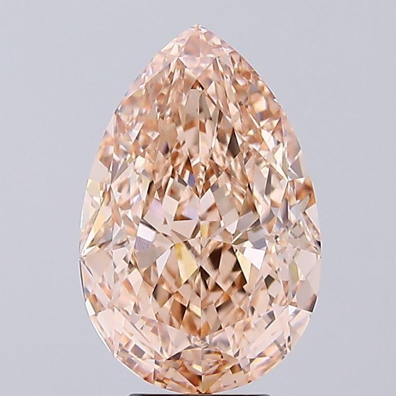 7.51 Ct. Light Pinkish Brown Pear Lab Grown Diamond