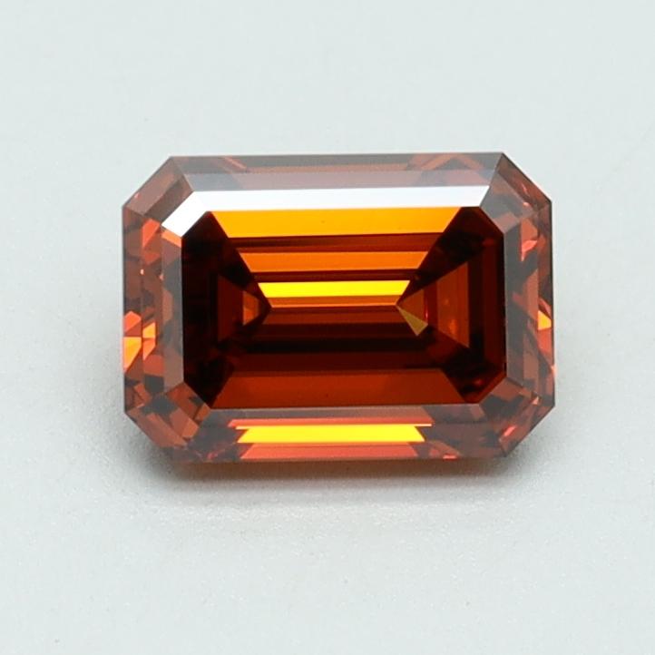 0.89 Ct. Fancy Intense Brownish Orange Emerald Lab Grown Diamond