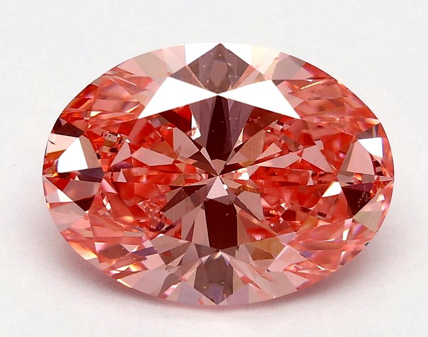 2.22 Ct. Fancy Vivid Pink Oval Lab Grown Diamond