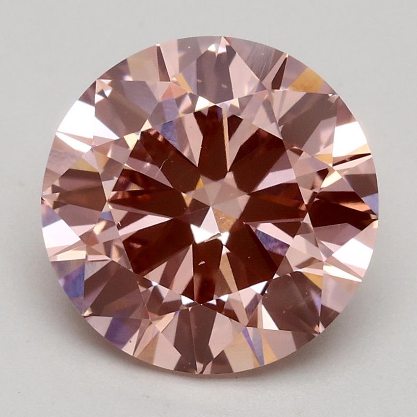 2.70 Ct. Fancy Intense Pink Round Lab Grown Diamond