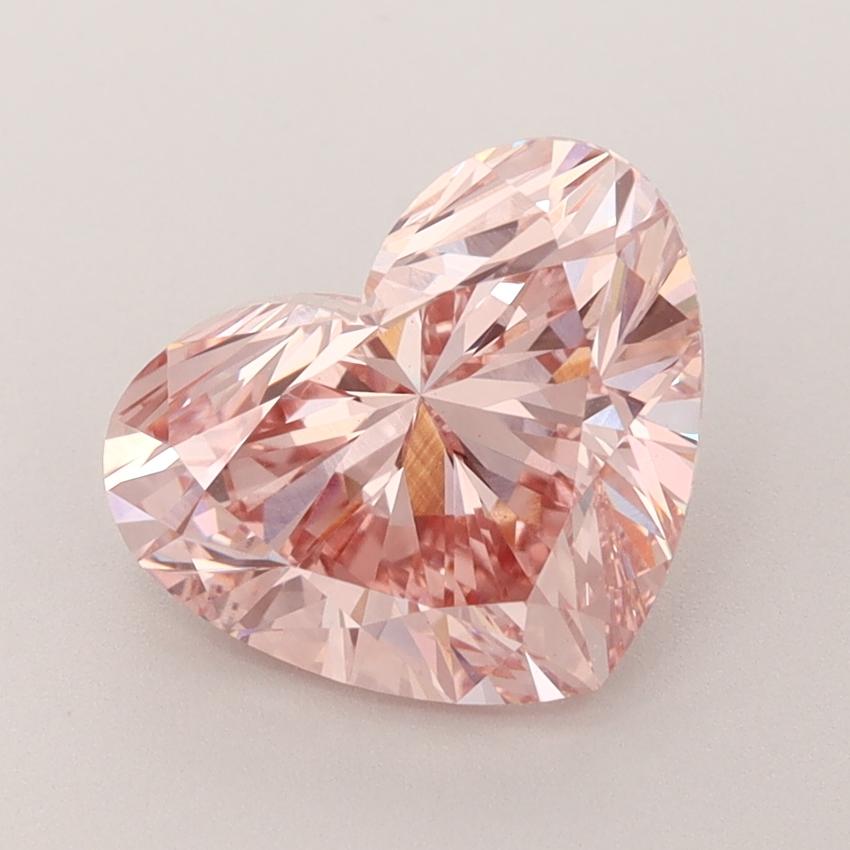 3.21 Ct. Fancy Intense  Pink Heart Lab Grown Diamond