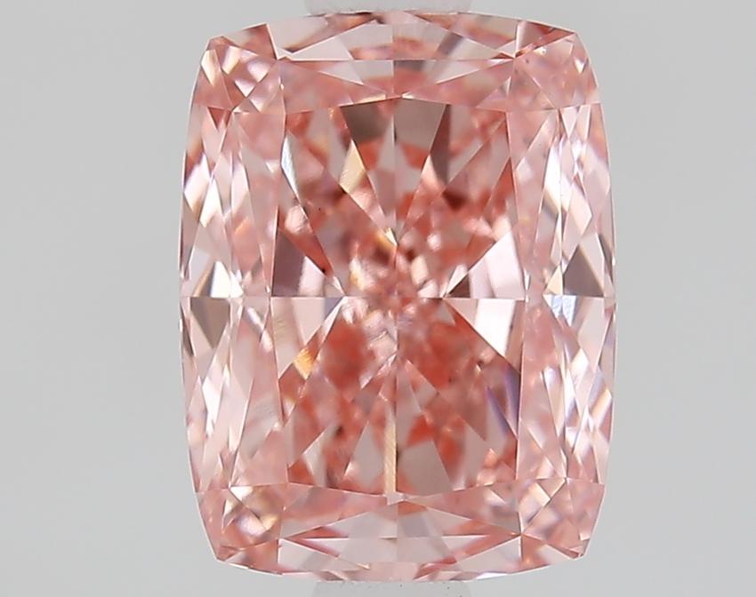 1.61 Ct. Fancy Vivid Pink Cushion Lab Grown Diamond