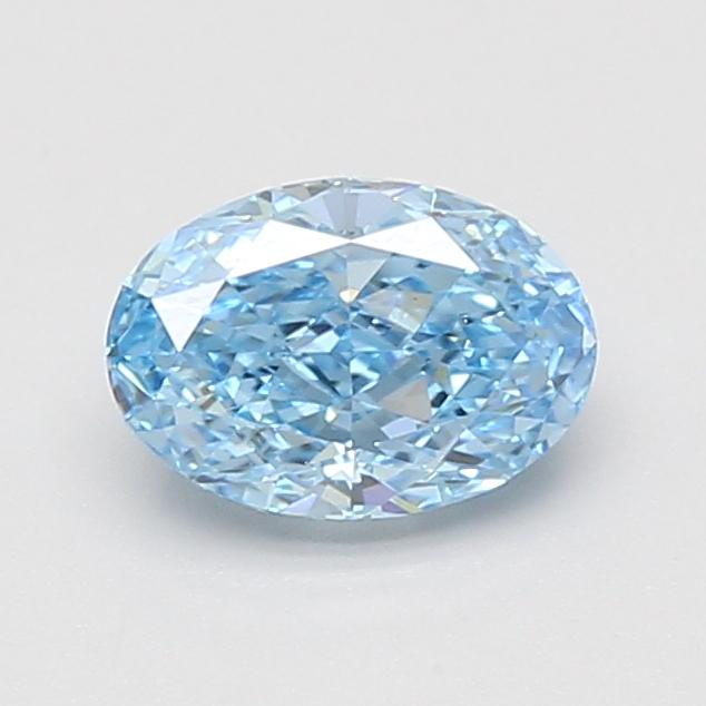 1.04 Ct. Fancy Vivid Blue Oval Lab Grown Diamond