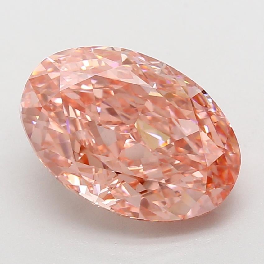 5.07 Ct. Fancy Vivid Pink Oval Lab Grown Diamond