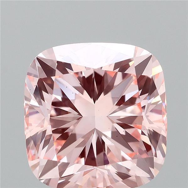 2.68 Ct. Fancy Vivid Pink Cushion Lab Grown Diamond