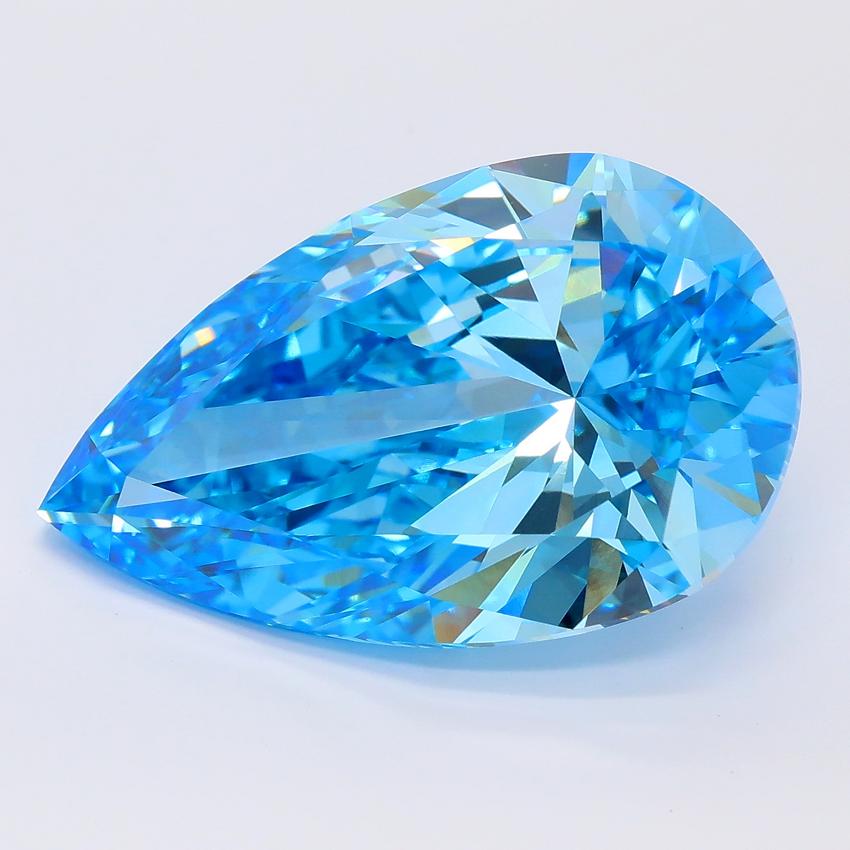 10.06 Ct. Fancy Vivid Blue Pear Lab Grown Diamond