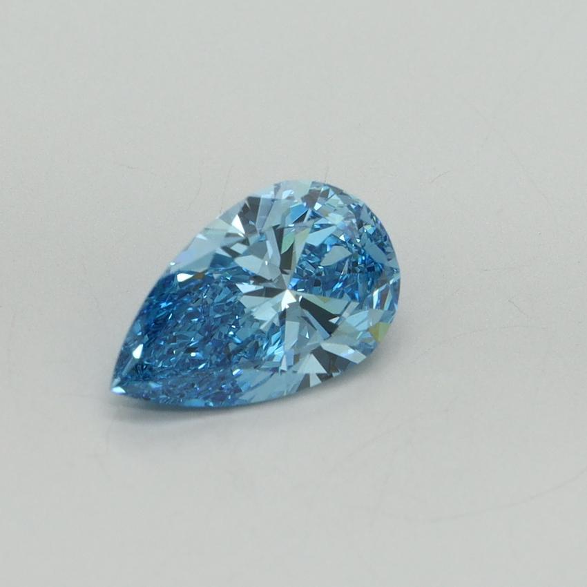 1.17 Ct. Fancy Vivid Blue Pear Lab Grown Diamond