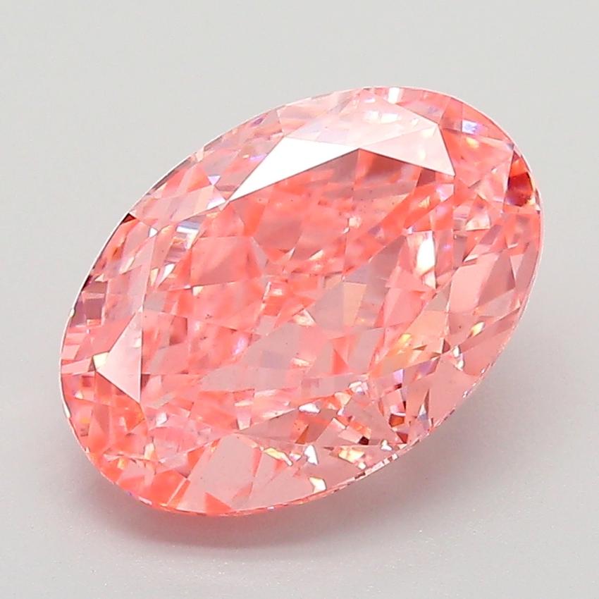 3.05 Ct. Fancy Vivid  Pink Oval Lab Grown Diamond