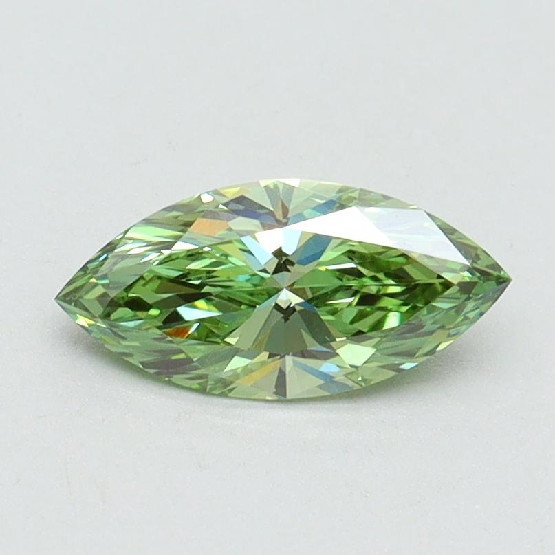 0.59 Ct. Fancy Vivid Green Marquise Lab Grown Diamond