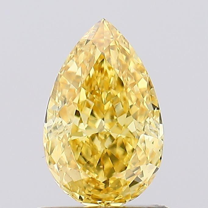 1.00 Ct. Fancy Vivid Yellow Pear Lab Grown Diamond