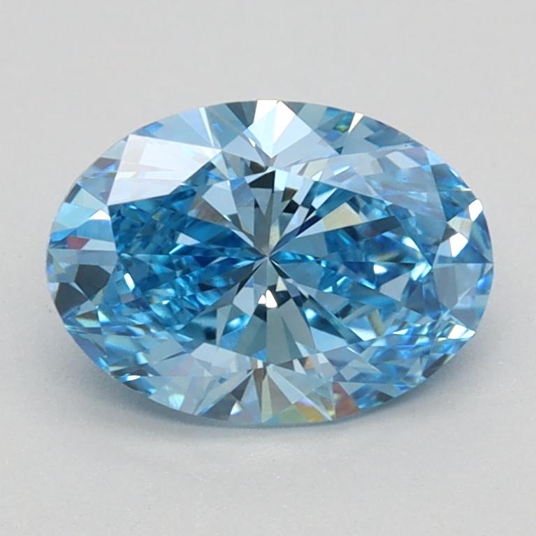 1.14 Ct. Fancy Vivid Blue Oval Lab Grown Diamond